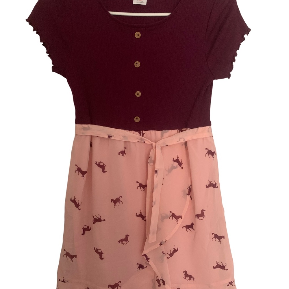 🌸 4/$20 Wonder Nation Horse Design Dress size 10/12 (girl) NWOT